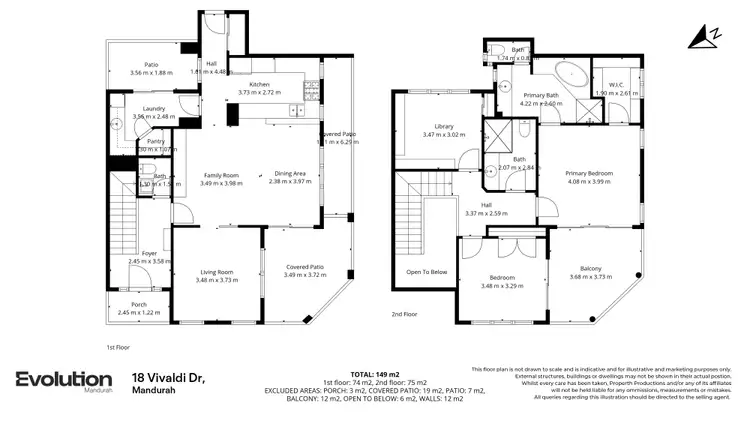 Floorplan of Homely house listing, 18 Vivaldi Drive, Mandurah WA 6210