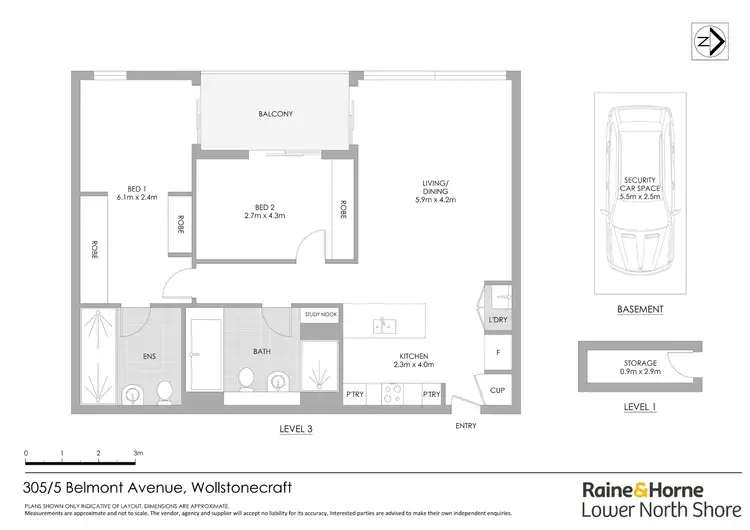 Floorplan of Homely house listing, 305/5 Belmont Avenue, Wollstonecraft NSW 2065
