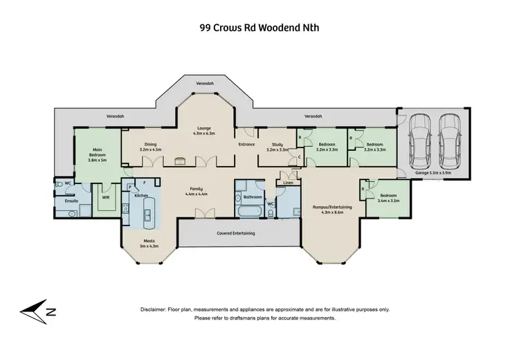 Floorplan of Homely house listing, 99 Crows Road, Woodend North VIC 3442