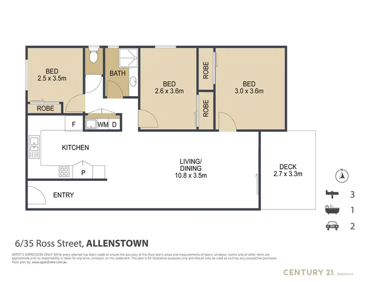 Floorplan of Homely unit listing, 6/35 Ross Street, Allenstown QLD 4700