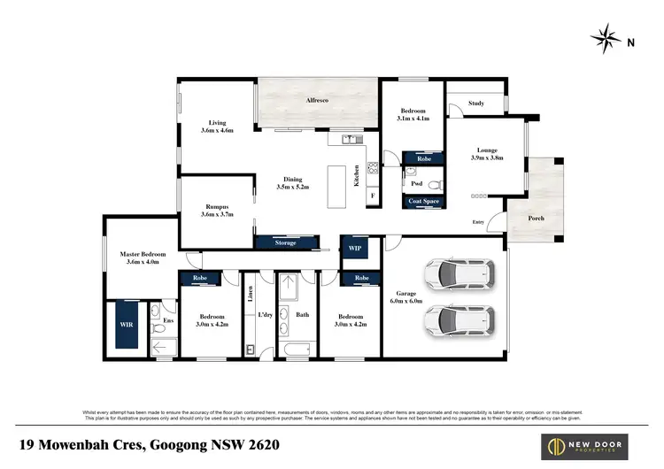 Floorplan of Homely house listing, 19 Mowenbah Crescent, Googong NSW 2620