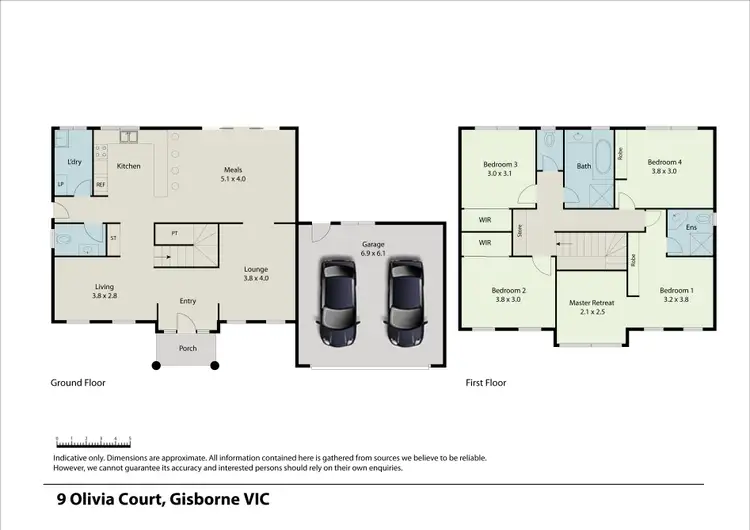 Floorplan of Homely house listing, 9 Olivia Court, Gisborne VIC 3437