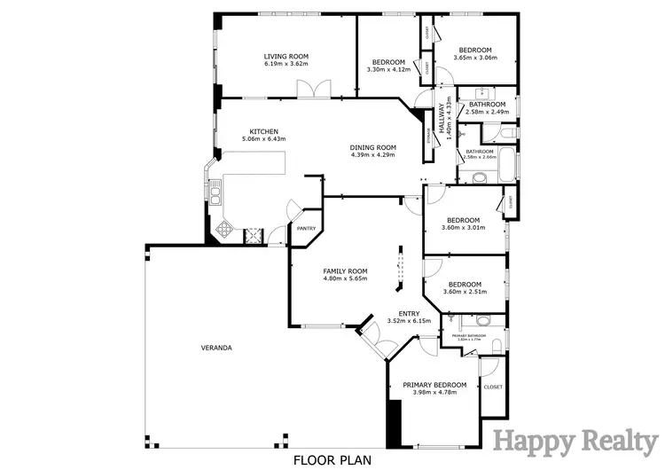 Floorplan of Homely house listing, 3 Petrea Place, Canning Vale WA 6155
