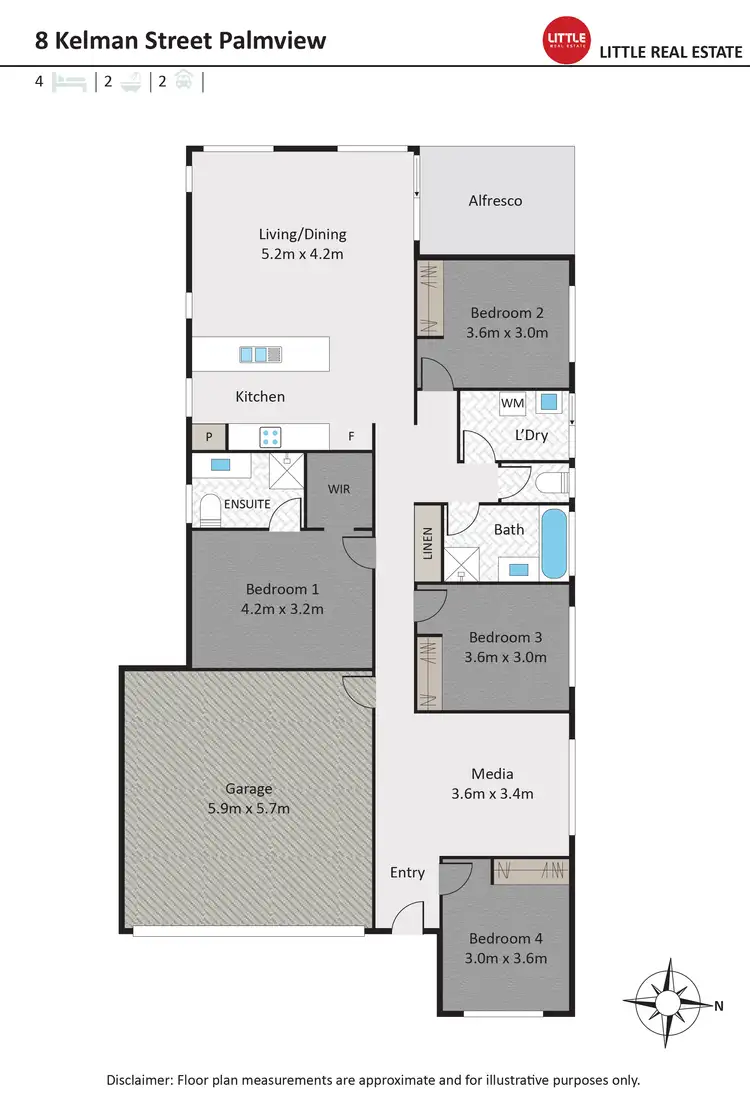 Floorplan of Homely house listing, 8 Kelman Street, Palmview QLD 4553