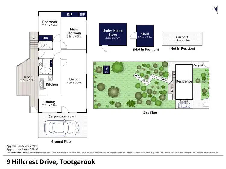 Floorplan of Homely house listing, 9 Hillcrest Drive, Tootgarook VIC 3941