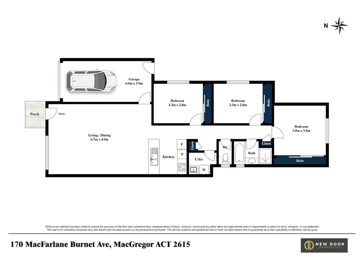 Floorplan of Homely house listing, 170 Macfarlane Burnet Avenue, Macgregor ACT 2615