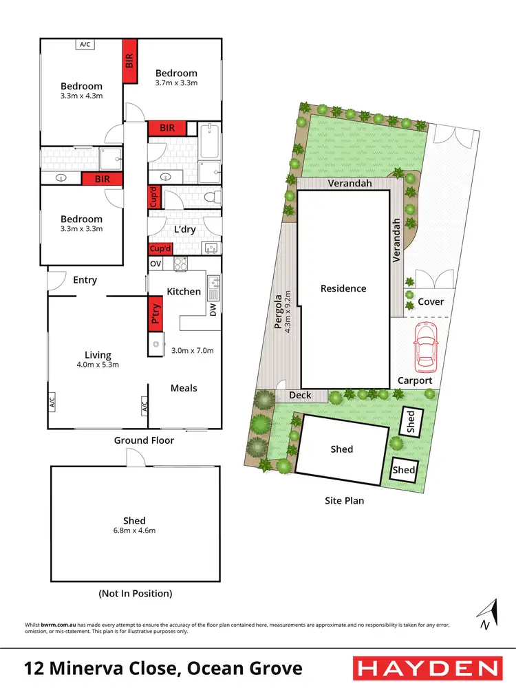 Floorplan of Homely house listing, 12 Minerva Close, Ocean Grove VIC 3226