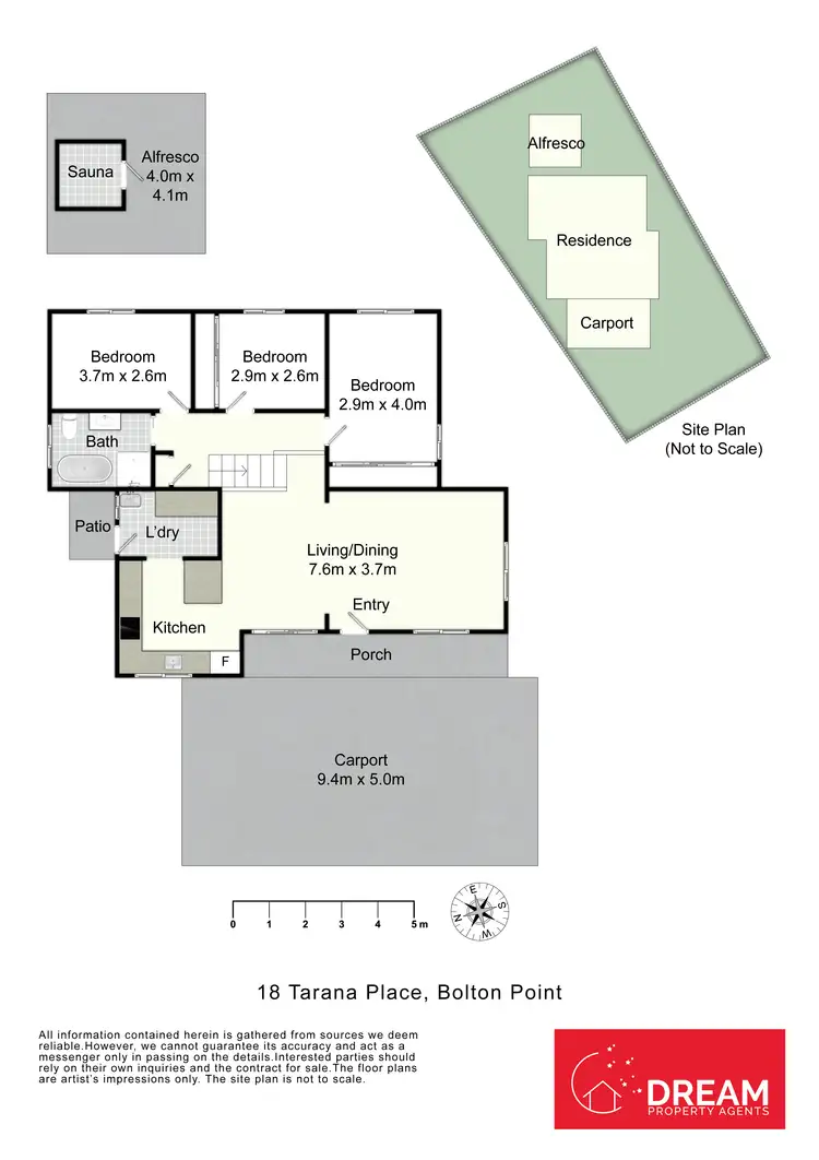 Floorplan of Homely house listing, 18 Tarana Place, Bolton Point NSW 2283