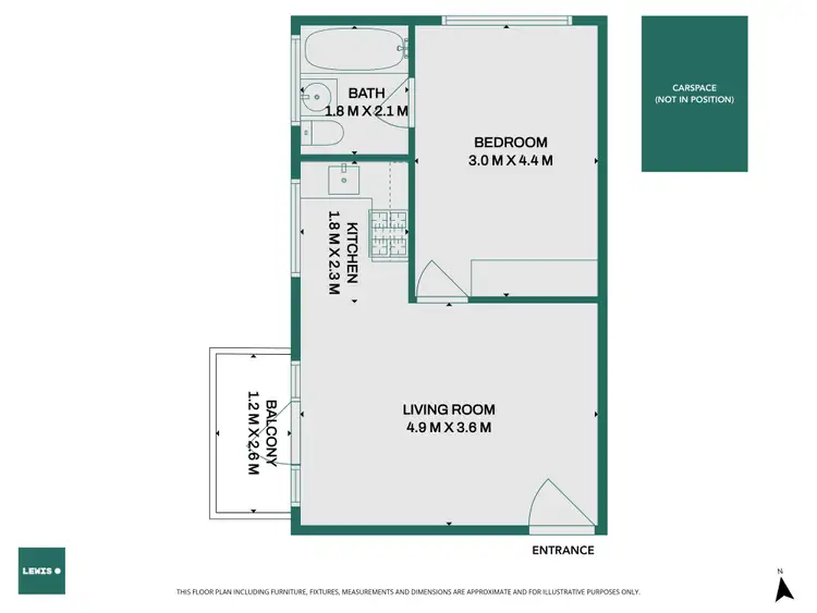 Floorplan of Homely apartment listing, 11/45 Woolton Avenue, Thornbury VIC 3071