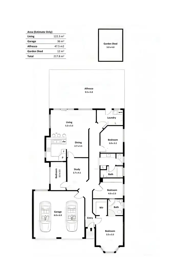 Floorplan of Homely house listing, 22 Frost Street, Newton SA 5074