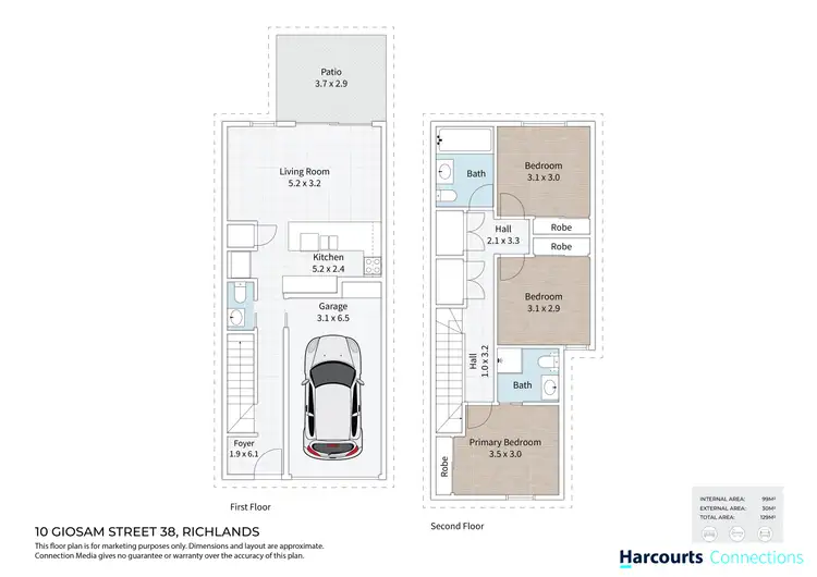 Floorplan of Homely townhouse listing, 38/10 Giosam Street, Richlands QLD 4077