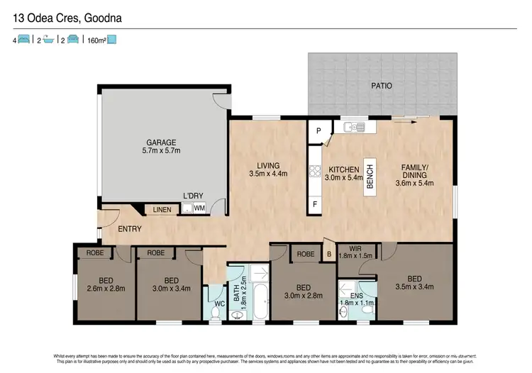 Floorplan of Homely house listing, 13 O'Dea Crescent, Goodna QLD 4300