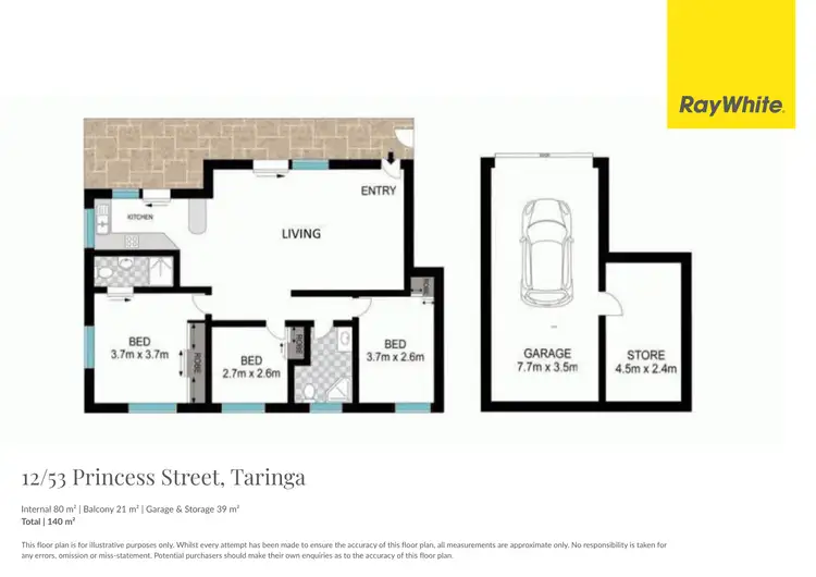 Floorplan of Homely unit listing, 12/53 Princess Street, Taringa QLD 4068