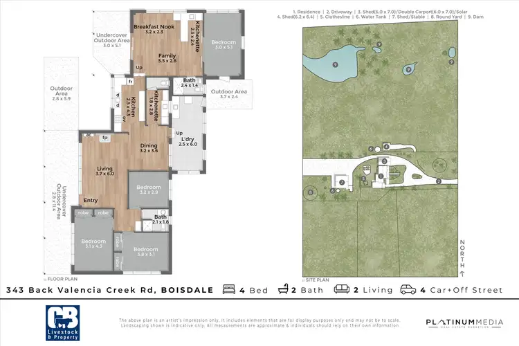 Floorplan of Homely rural property listing, 343 Back Valencia Creek Road, Boisdale VIC 3860
