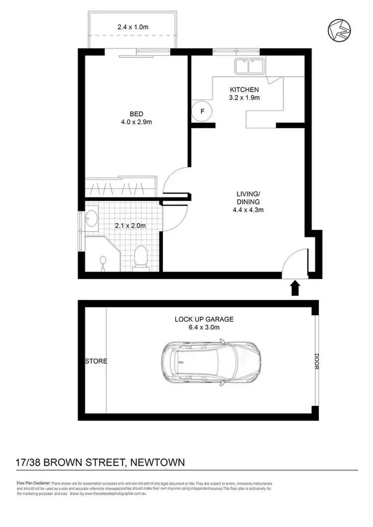 Floorplan of Homely apartment listing, 17/38 Brown Street, Newtown NSW 2042