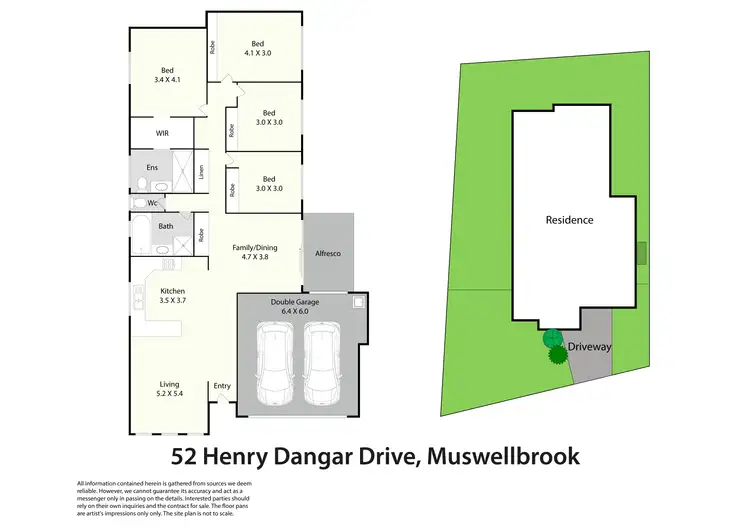 Floorplan of Homely house listing, 52 Henry Dangar Drive, Muswellbrook NSW 2333