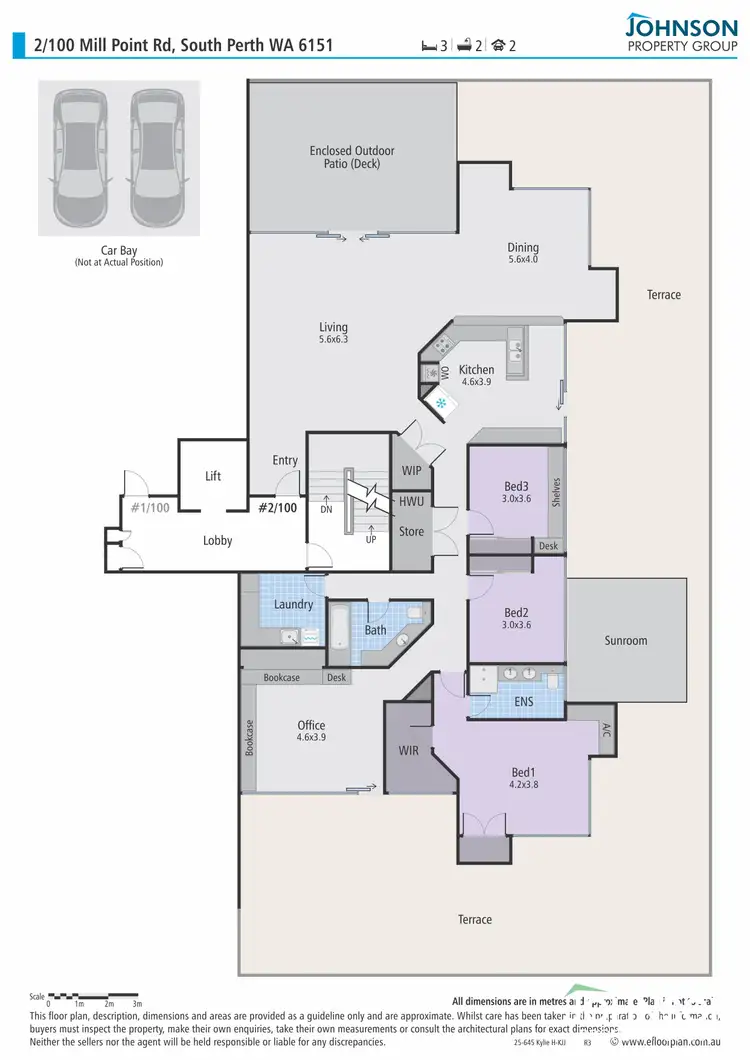 Floorplan of Homely apartment listing, 2/100 Mill Point Road, South Perth WA 6151