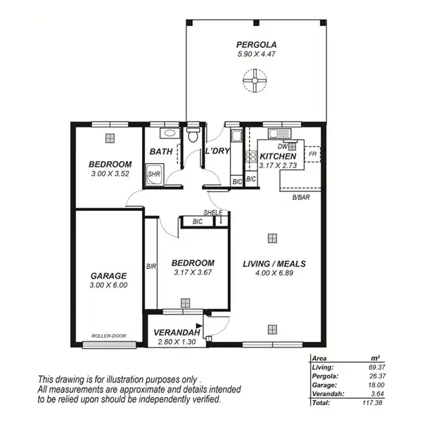 Floorplan of Homely unit listing, 5/10 Spence Avenue, Myrtle Bank SA 5064