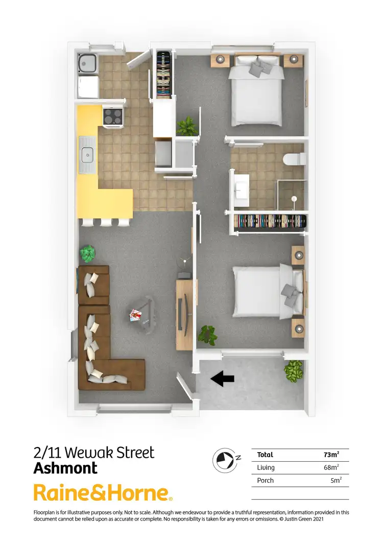 Floorplan of Homely unit listing, 2/11 Wewak Street, Ashmont NSW 2650