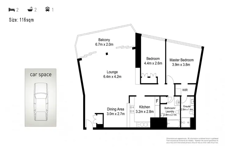 Floorplan of Homely apartment listing, 5E/5 Clifford Street, Surfers Paradise QLD 4217