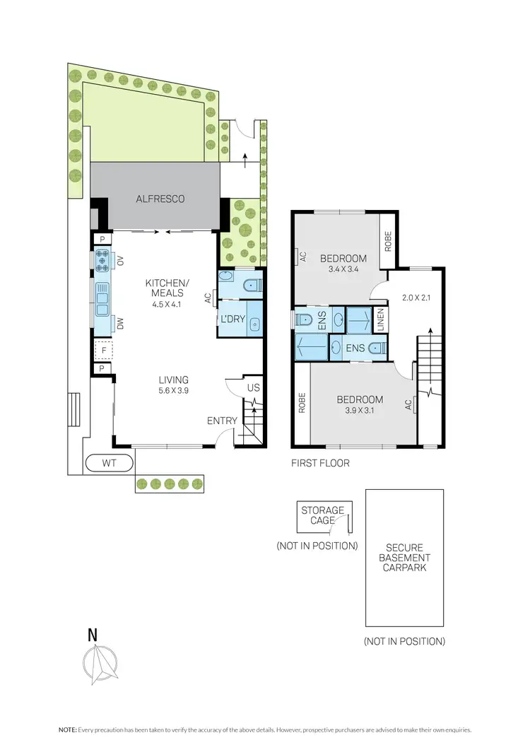 Floorplan of Homely townhouse listing, 6/183 Atherton Road, Oakleigh VIC 3166