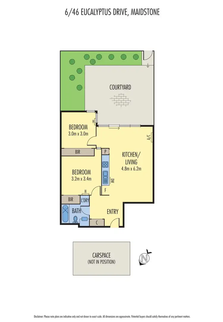 Floorplan of Homely apartment listing, 6/46 Eucalyptus Drive, Maidstone VIC 3012