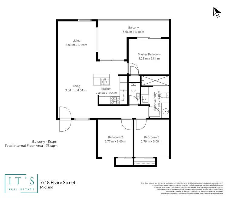 Floorplan of Homely house listing, 7/18 Elvire Street, Midland WA 6056