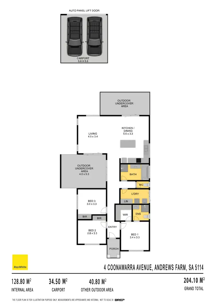 Floorplan of Homely house listing, 4 Coonawarra Avenue, Andrews Farm SA 5114