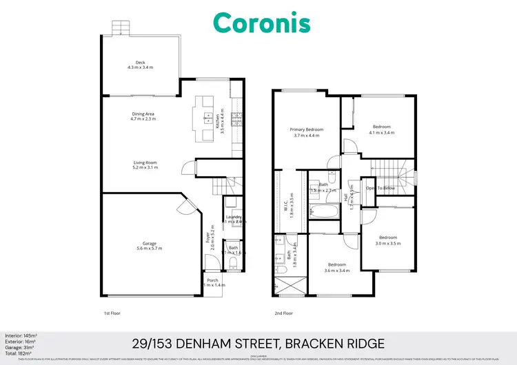 Floorplan of Homely townhouse listing, 29/153 Denham Street, Bracken Ridge QLD 4017