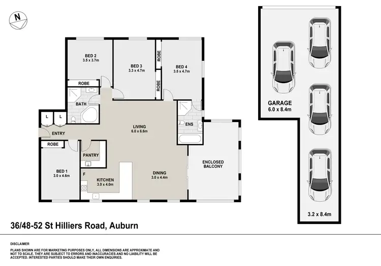 Floorplan of Homely apartment listing, 36/48-52 St Hilliers Road, Auburn NSW 2144