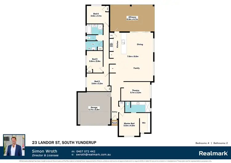 Floorplan of Homely house listing, 23 Landor Street, South Yunderup WA 6208
