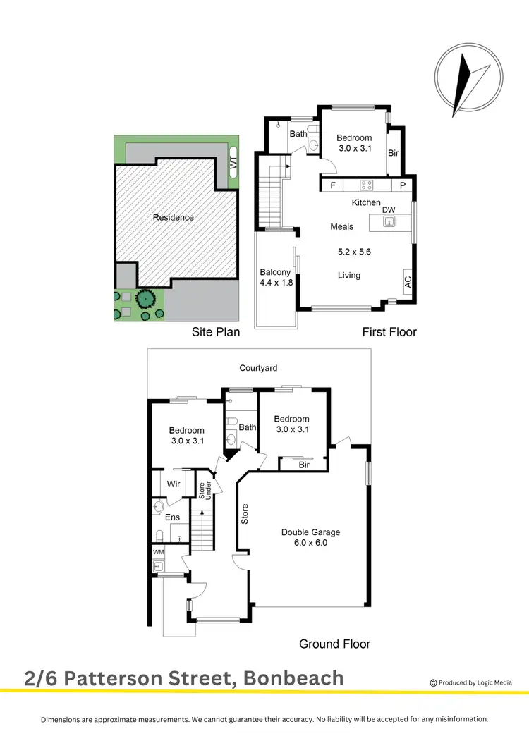 Floorplan of Homely townhouse listing, 2/6 Patterson Street, Bonbeach VIC 3196
