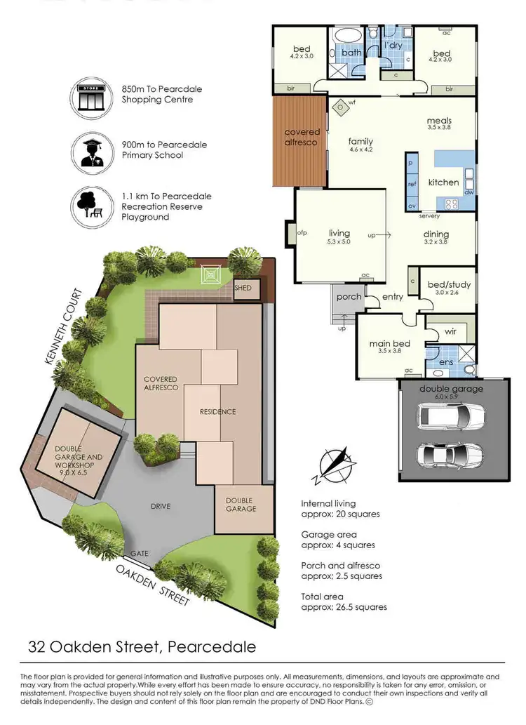 Floorplan of Homely house listing, 32 Oakden street, Pearcedale VIC 3912