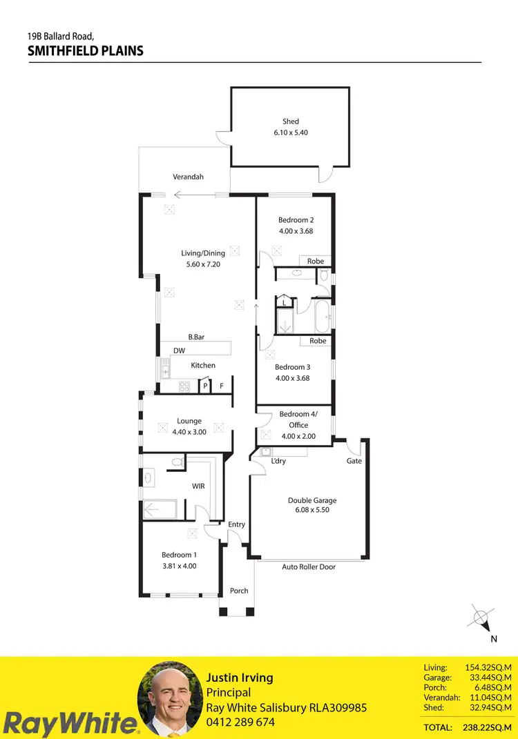 Floorplan of Homely house listing, 19B Ballard Road, Smithfield Plains SA 5114