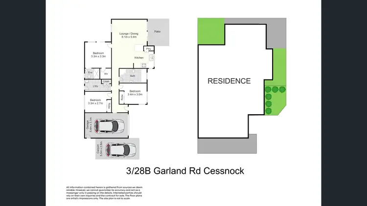 Floorplan of Homely house listing, 3/28 Garland Road, Cessnock NSW 2325