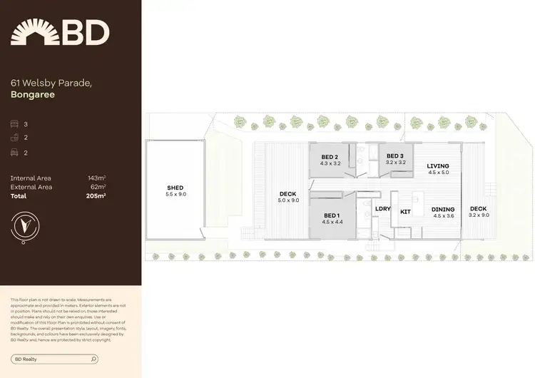 Floorplan of Homely house listing, 61 Welsby Parade, Bongaree QLD 4507