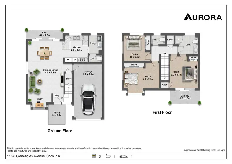 Floorplan of Homely townhouse listing, 11/28 Gleneagles Avenue, Cornubia QLD 4130