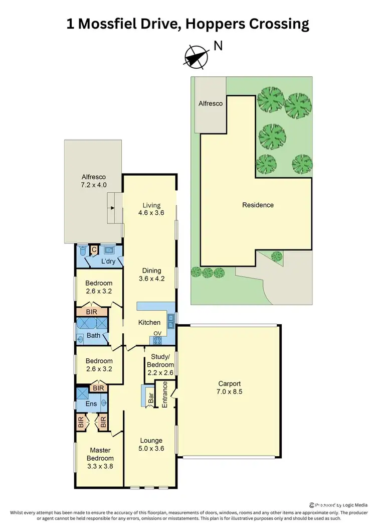 Floorplan of Homely house listing, 1 Mossfiel Drive, Hoppers Crossing VIC 3029