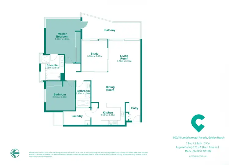 Floorplan of Homely apartment listing, 902/75 Landsborough Parade, Golden Beach QLD 4551