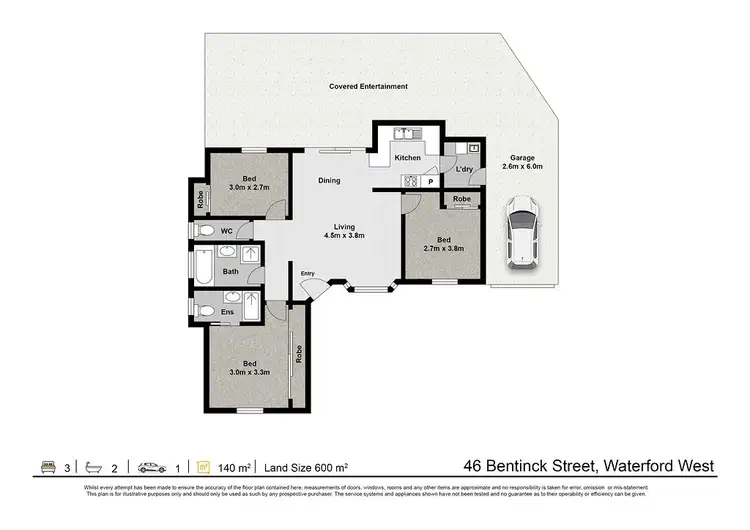 Floorplan of Homely house listing, 46 Bentinck Street, Waterford West QLD 4133