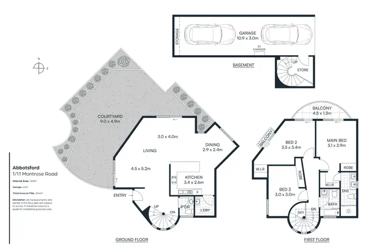 Floorplan of Homely townhouse listing, 1/11 Montrose Road, Abbotsford NSW 2046