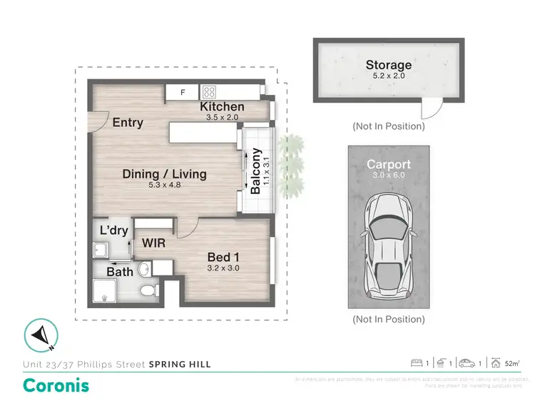 Floorplan of Homely apartment listing, 23/37 Phillips Street, Spring Hill QLD 4000