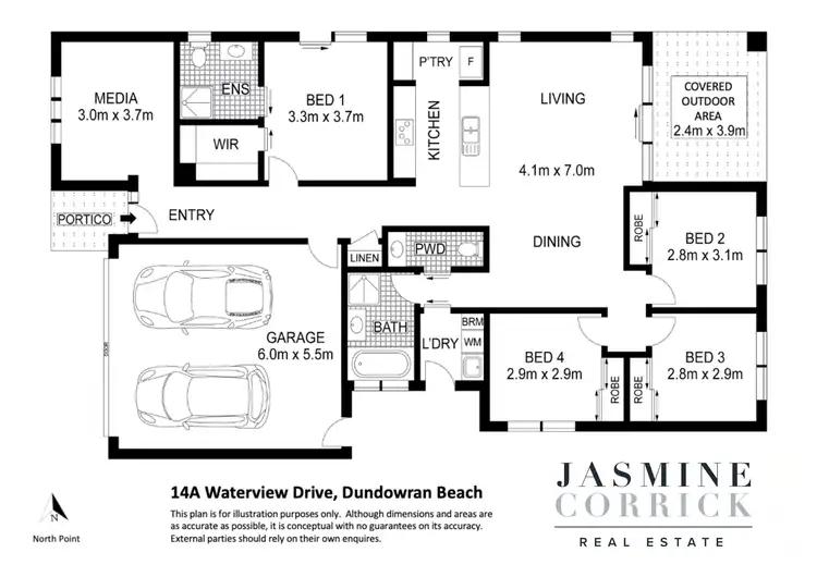 Floorplan of Homely house listing, 14A Waterview Drive, Dundowran Beach QLD 4655