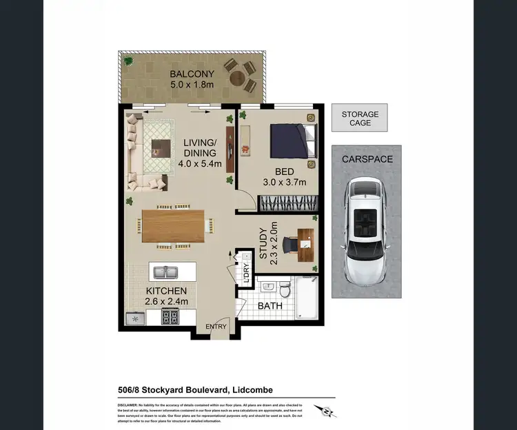 Floorplan of Homely apartment listing, 506/8 Stockyard Boulevard, Sydney Olympic Park NSW 2127