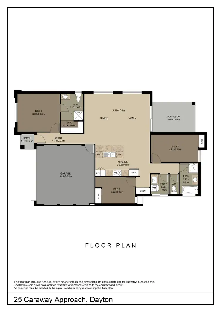 Floorplan of Homely house listing, 25 Caraway Approach, Dayton WA 6055