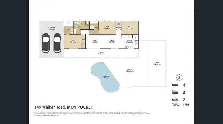 Floorplan of Homely house listing, A/149 Walker Road, Moy Pocket QLD 4574