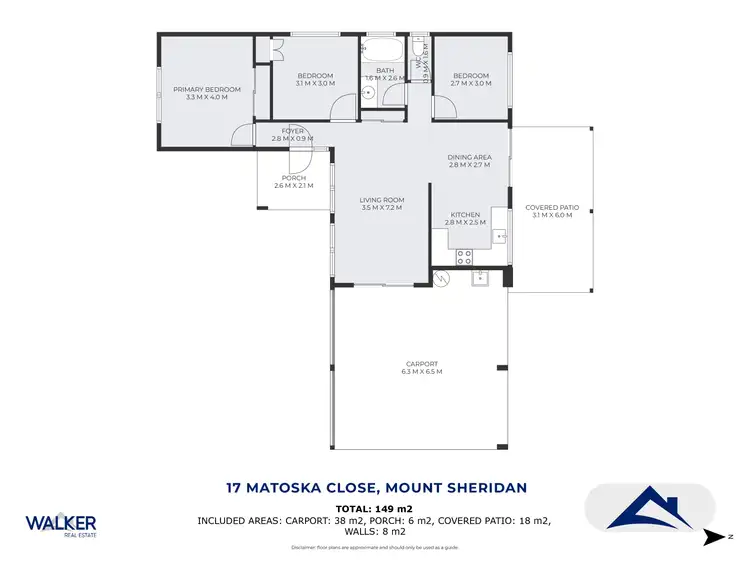 Floorplan of Homely house listing, 17 Matoska Close, Mount Sheridan QLD 4868