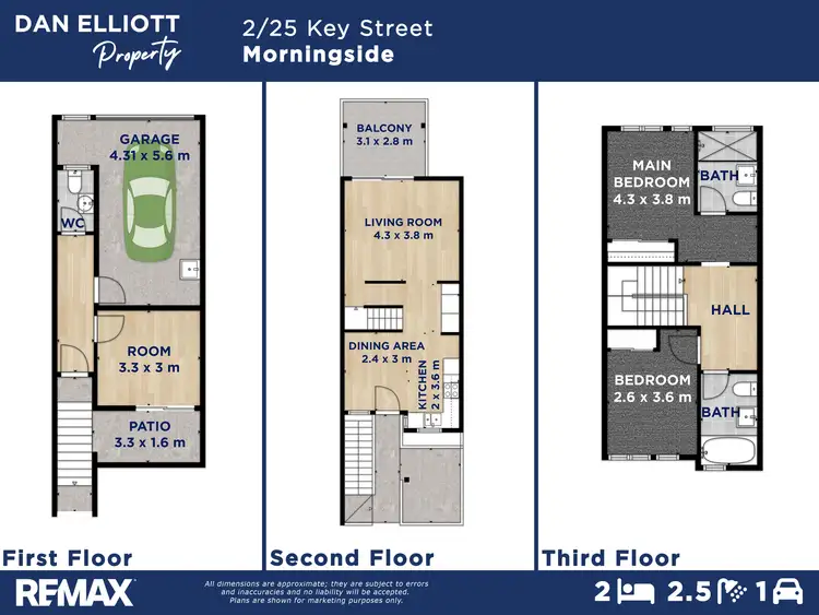 Floorplan of Homely townhouse listing, 2/25 Key Street, Morningside QLD 4170
