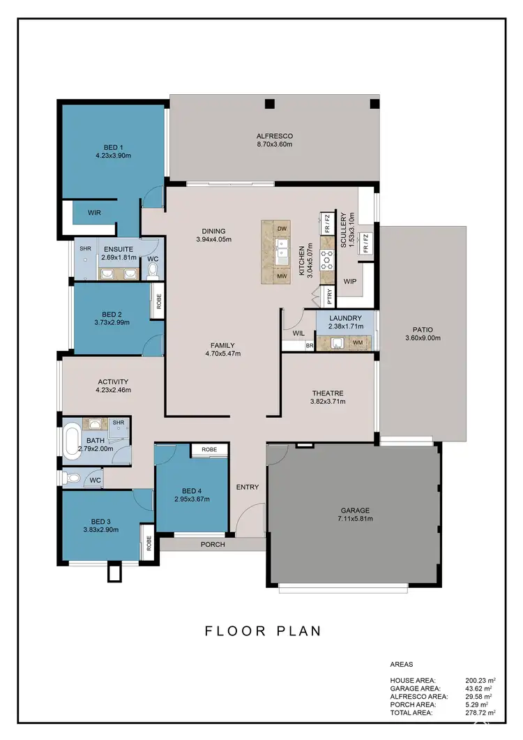 Floorplan of Homely house listing, 42 Cinnabar Loop, Byford WA 6122