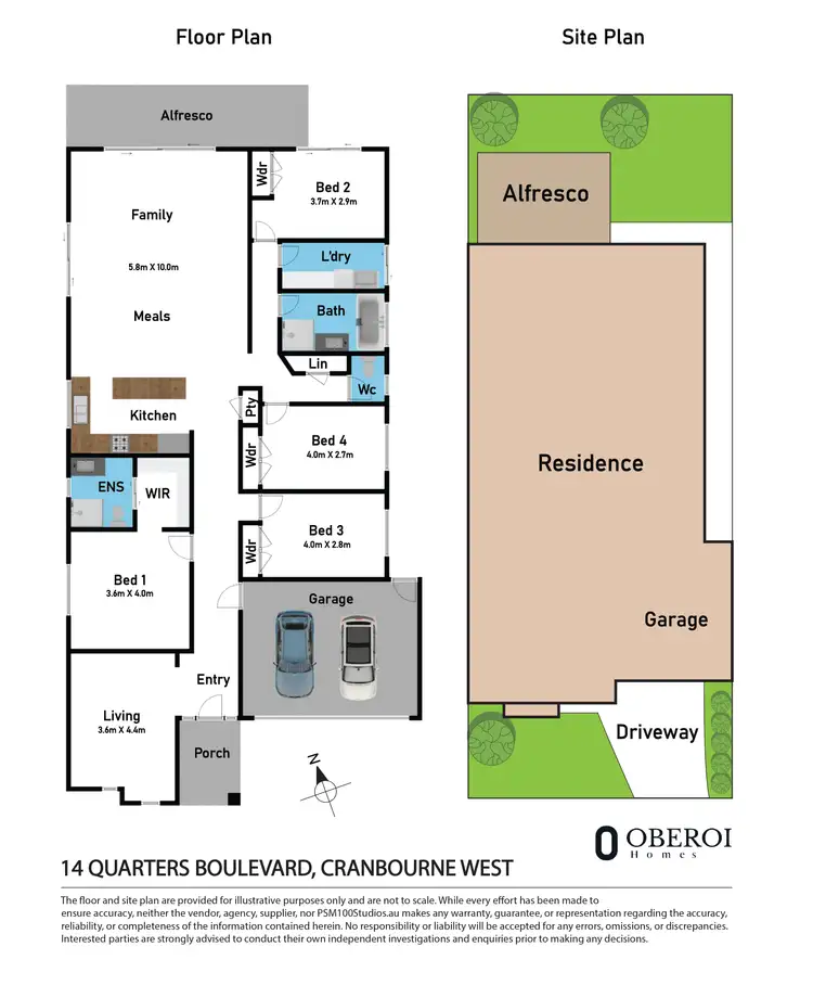 Floorplan of Homely house listing, 14 Quarters Boulevard, Cranbourne West VIC 3977